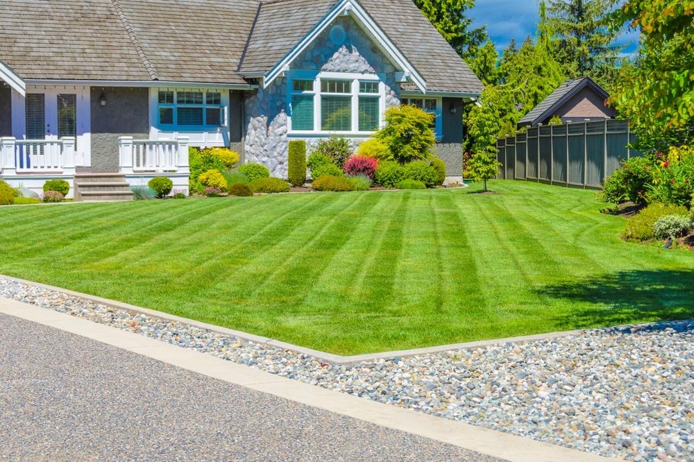 Detailed lawn striping work